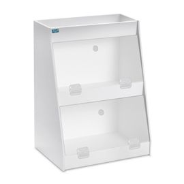 16 inch safety shelves with clear doors