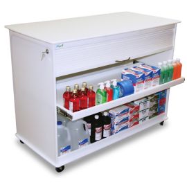 50592 Mobile Roll-Top Lab Cabinet with lock