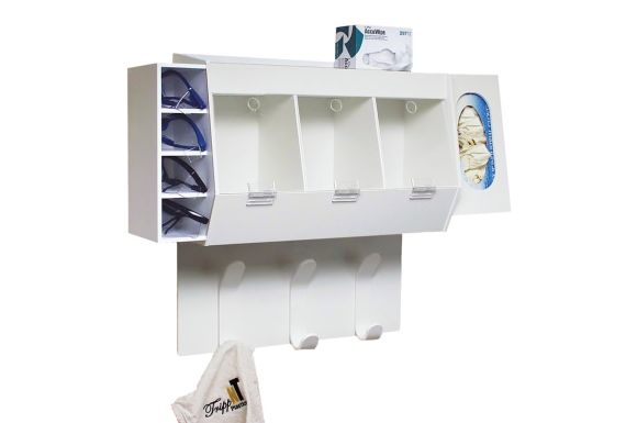 Paper Plate Holder Storage Organizer Rack Dispenser Mount Under Shelf  Cabinet US