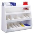 50028 Lab storage bin with 14 compartments and 2 shelves