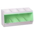 Lab Storage Bin with 8 compartments with green door
